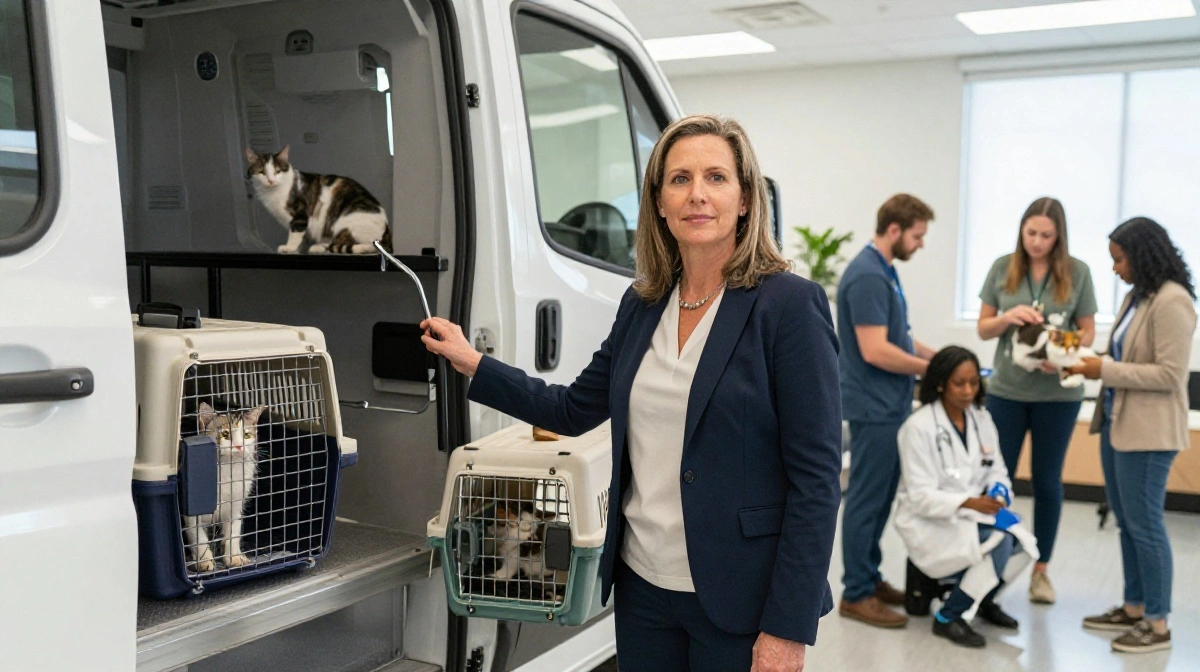 Donna Sicuranza representing her animal welfare career and leadership in feline care and nonprofit services.
