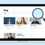Illustration of a laptop showing a blog website layout, representing a review of TheSindi.com