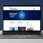 TechTrendery.com USA website concept featuring technology, AI, business, digital marketing, and software topics.