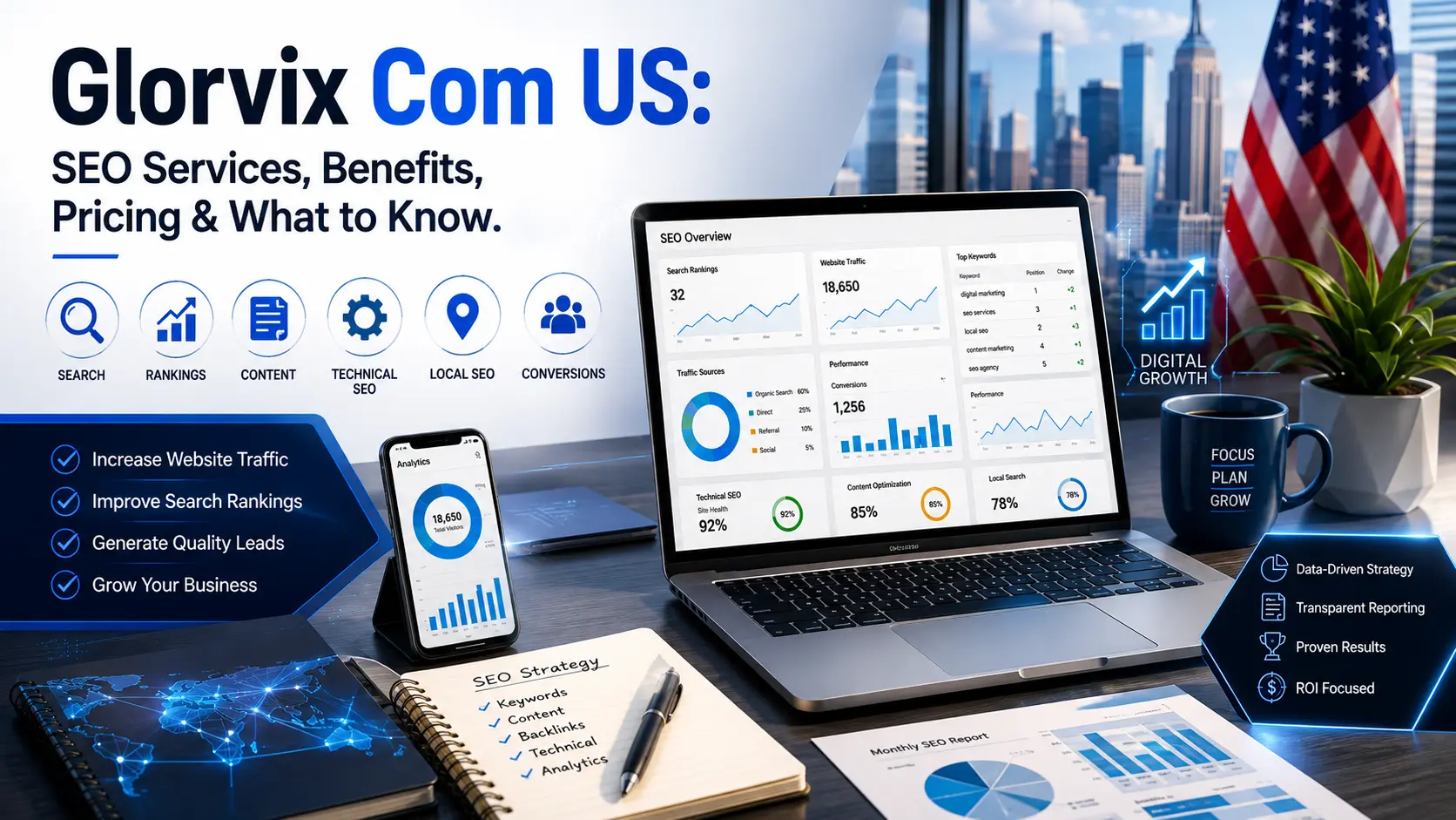 Glorvix Com US SEO agency and digital marketing services for U.S. businesses