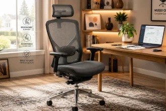 MUSSO ergonomic office chair in a modern home office workspace