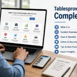 Tablesproworld com website guide showing online informational content across multiple categories