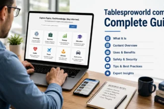 Tablesproworld com website guide showing online informational content across multiple categories