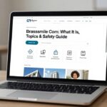 Brasssmile com website guide showing business, finance, health, technology, education, insurance, and travel topics
