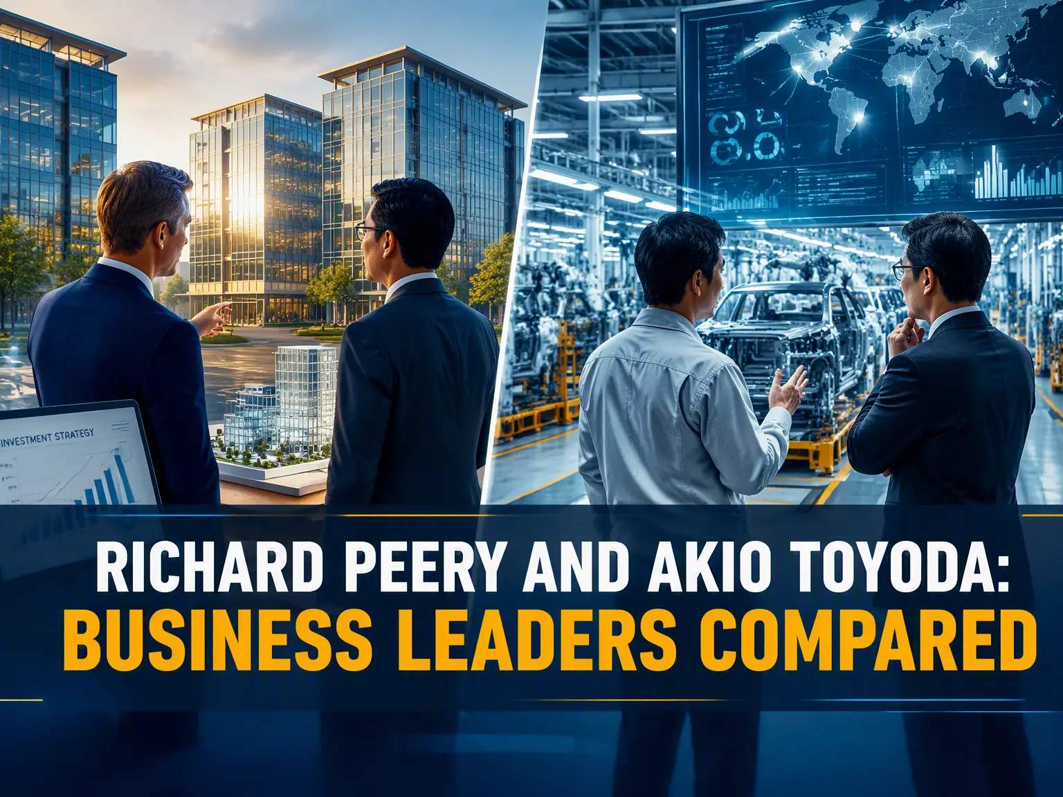 Richard Peery and Akio Toyoda business leaders compared through their careers, industries, leadership paths, and achievements