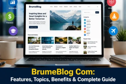 BrumeBlog Com guide showing its categories, features, topics, and multi-topic content website for online readers