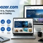 Troozer.com website guide showing its content categories, features, digital publishing purpose, and online safety information
