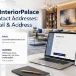 MyInteriorPalace contact addresses showing official email, physical address, and online contact information guide