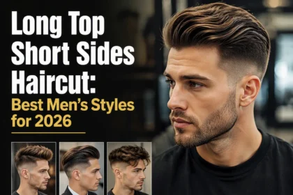 Long top short sides haircut with textured hair, fade, and modern styling ideas for men seeking a versatile 2026 look