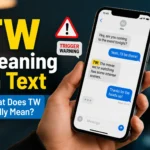 TW meaning in text explained with a clear trigger warning symbol and social media messaging examples