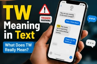 TW meaning in text explained with a clear trigger warning symbol and social media messaging examples