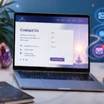 SpiritualHubz.com contact page showing ways to get in touch