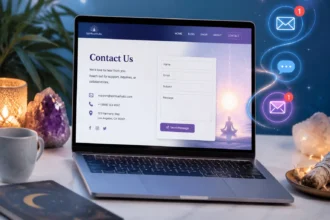 SpiritualHubz.com contact page showing ways to get in touch