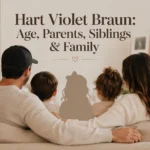 Hart Violet Braun family profile showing her parents, siblings, and background in a clean editorial-style composition